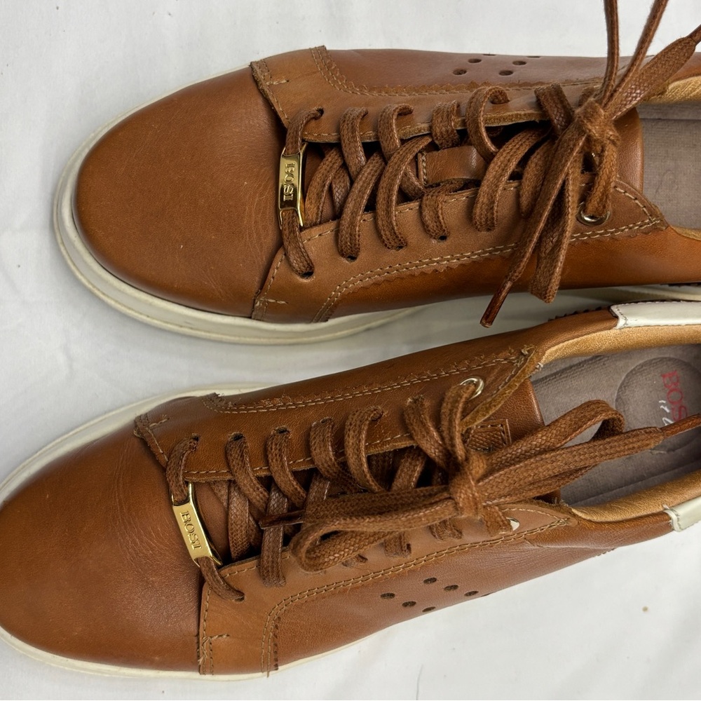 Women's Brown Leather Sneakers